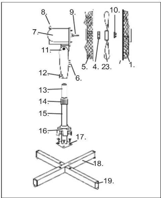 V-TAC VT40163 - DESCRIPTION OF PARTS - 1
