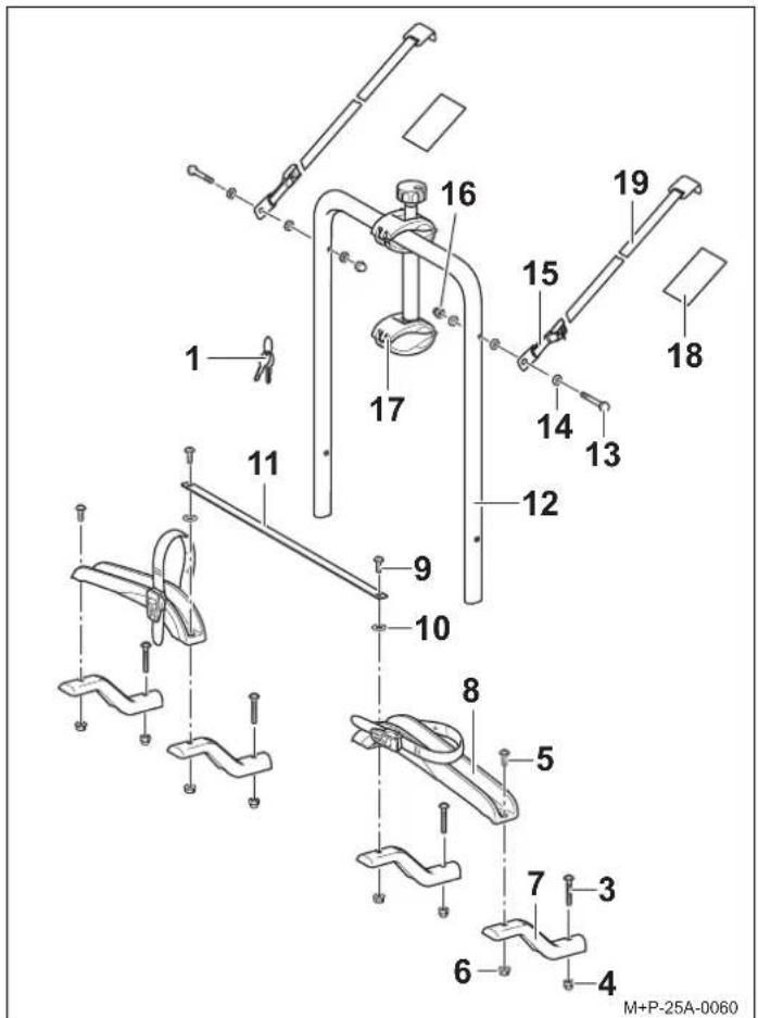 Uebler P22S - Synoptique des composants kit d'extension 4e vello - 1
