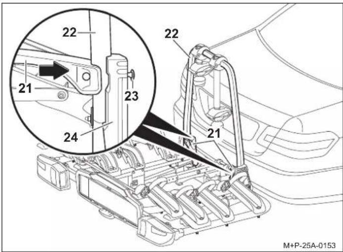 Uebler P22S - Armação de suporte para o kit de extensão 4. Colocação da bicicleta - 1