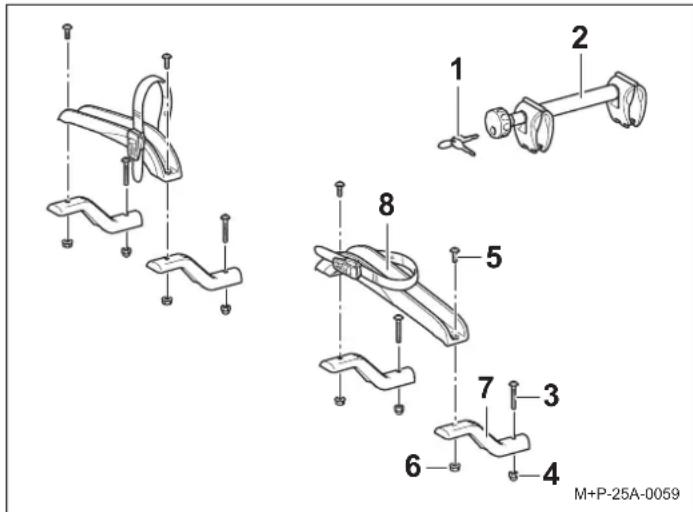 Uebler P22S - Synoptique des composants kit d'extension 3e vélo - 1