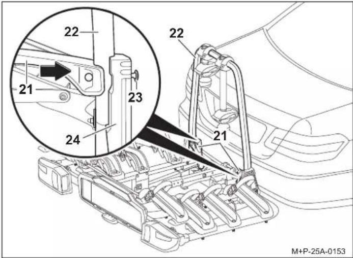 Uebler P22S - Mounting the rack frame for the extension kit for a 4th bicycle - 1