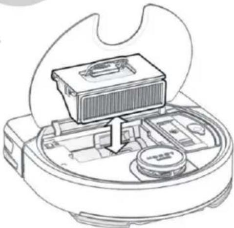 Hobot LEGEED7 - Nettoyage du bac collecteur de poussière - 1