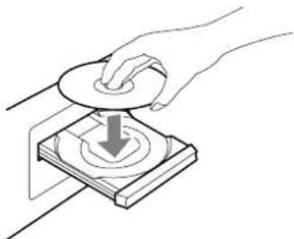 Esoteric K05Xs - Place a disc centered on the tray with the labeled side up. - 1