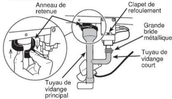 GE UNC15NPRII - Retirer le TUYAU de vidange - 1
