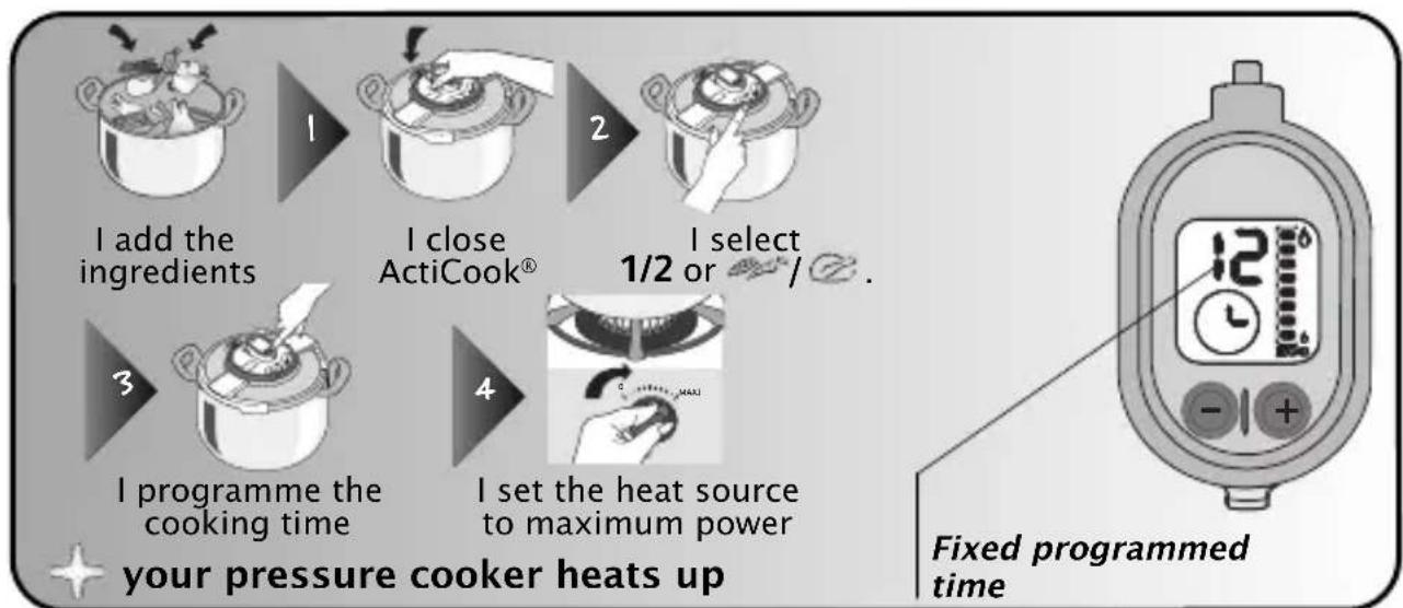 TEFAL Acticook P43014 - Using the timer - 2