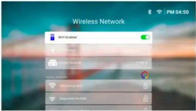 PHILIPS NeoPix 320 NPX320 - Étape 3 : connexion à un réseau Wi-Fi - 1
