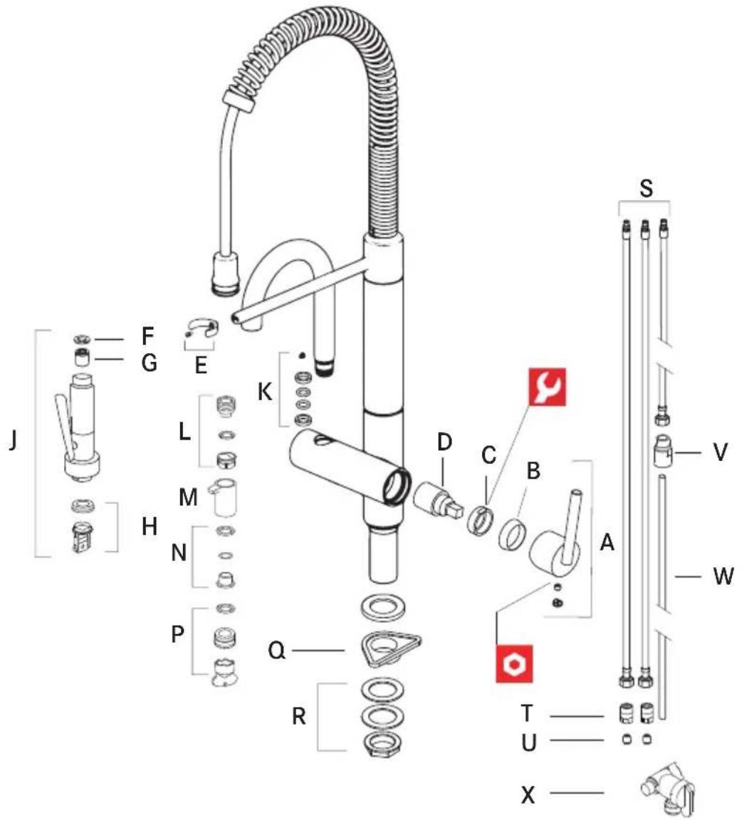 FRANKE FFPD5380 - List des pieces de rechange/de remplacement - 1