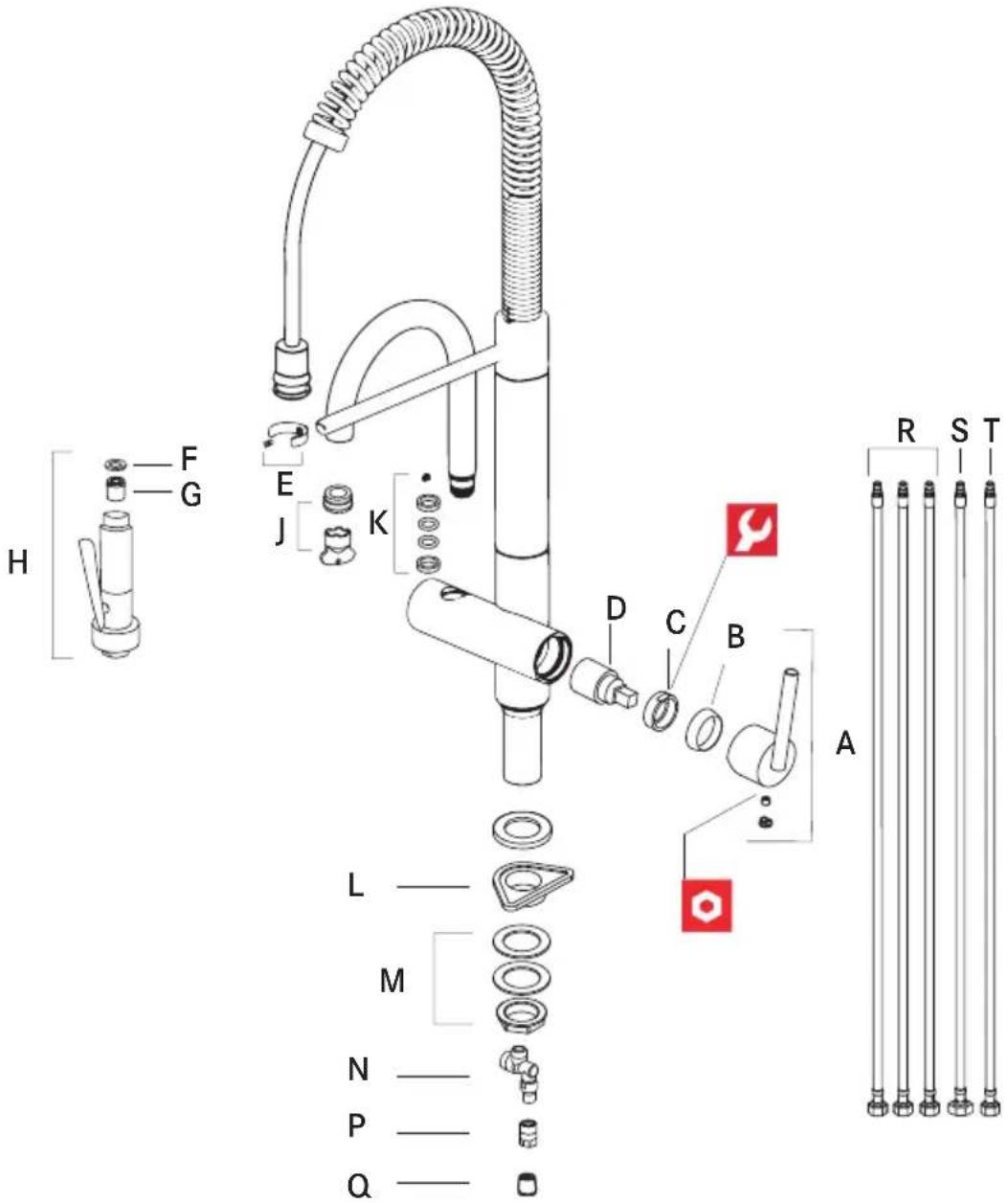 FRANKE FFPD5380 - Lista de partes/refacciónes Serie FFPD5300 - 1