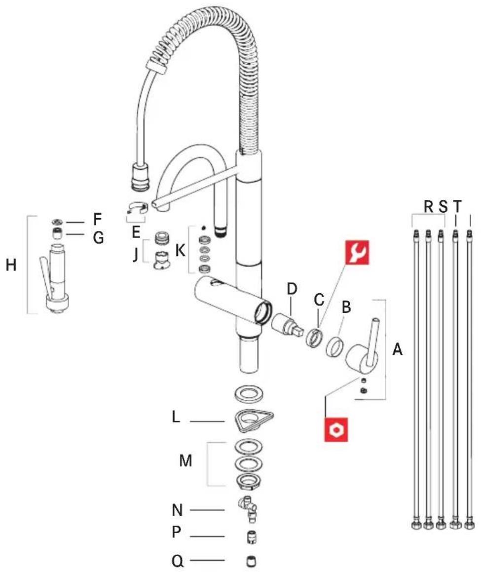 FRANKE FFPD5380 - List des pieces de rechange/de remplacement - 1