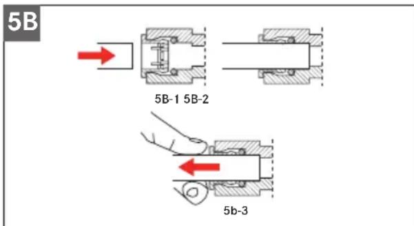 FRANKE FFPD5380 - como insertar/retirar la manguera de los conectores de empuje - 1