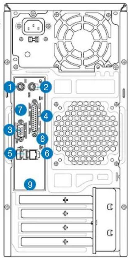ASUS V2P5P43 - Characteristicadel panel posterior - 1