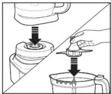 HAMILTON BEACH Stack & Snap 70822FG - How to Use Stainless Steel Chopping/Pureeing Blade - 1