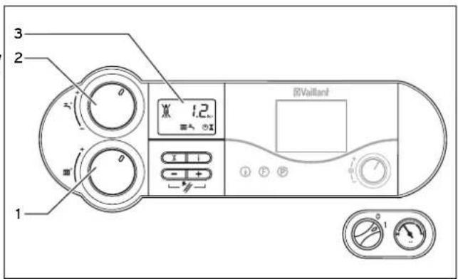 VAILLANT AtmoTec Plus VUW 244 - Bedieningselementen bij atmoTEC plus/turboTEC plus - 2