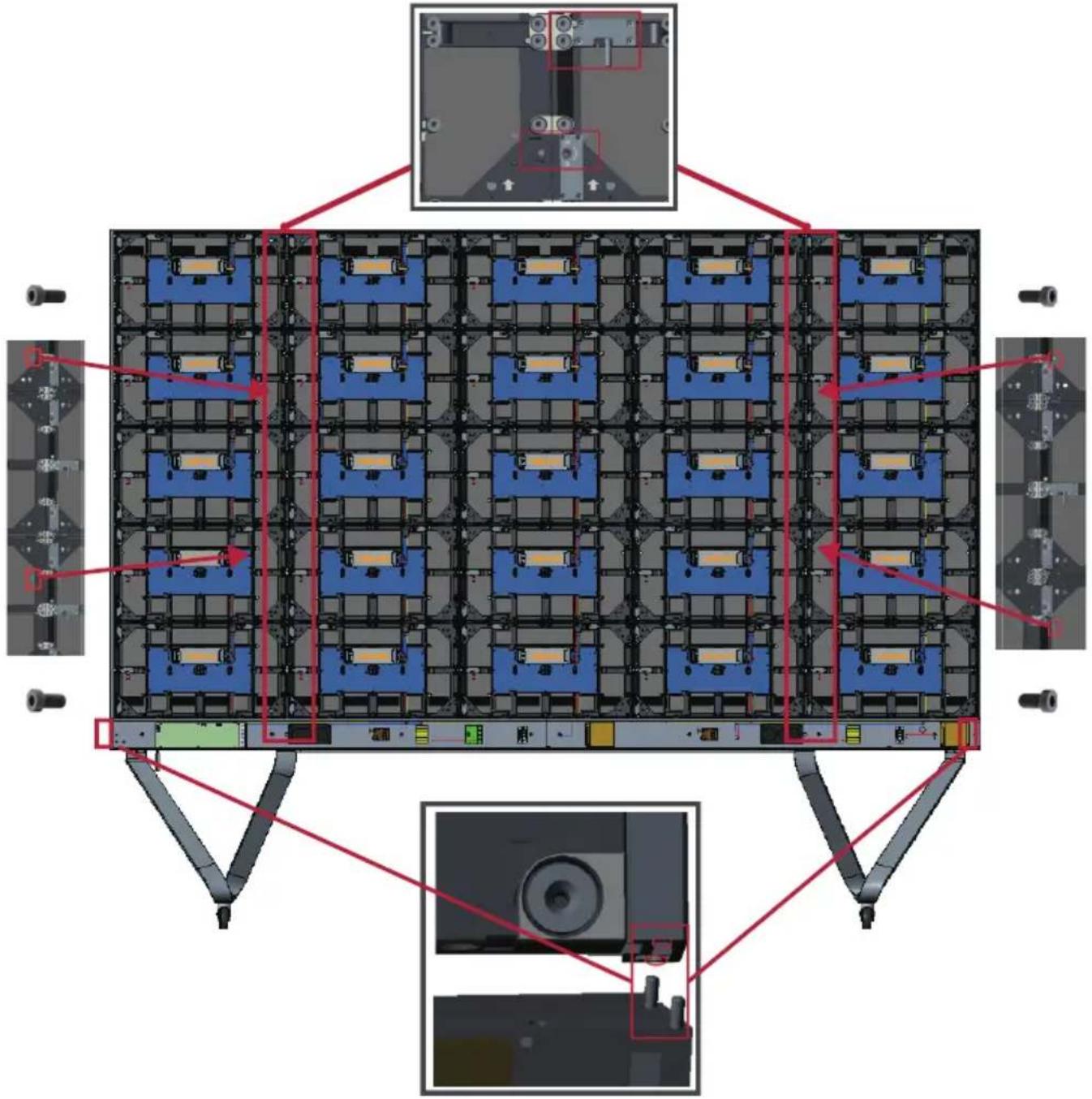 VIEWSONIC LDSTND001 - Linkes und rechts Gehäuse installieren - 1