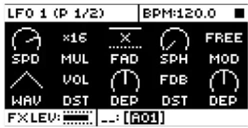 Elektron Analog Four MKII - FX LFO - 1