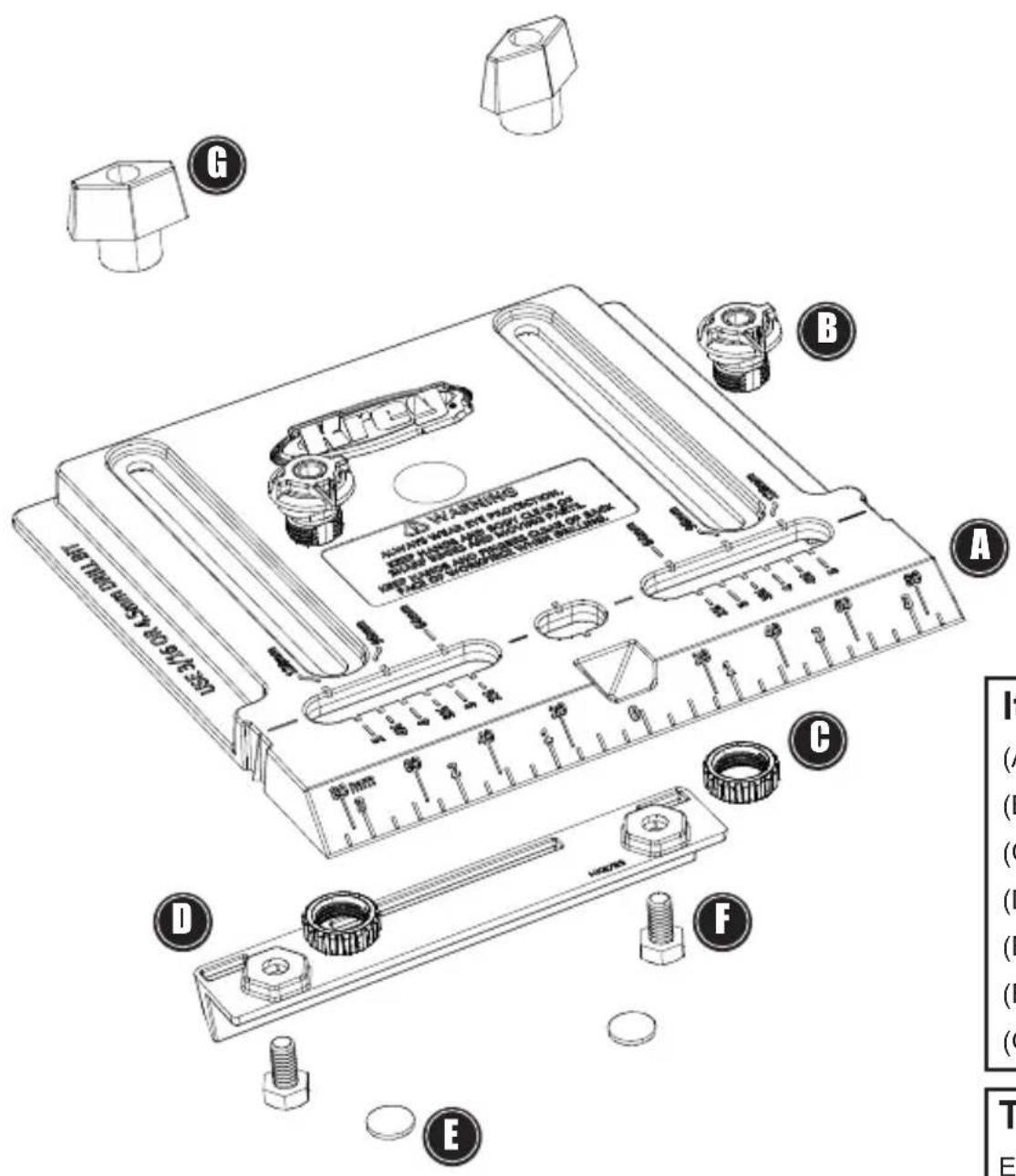 Kreg Cabinet Hardware Jig - Parts - 1