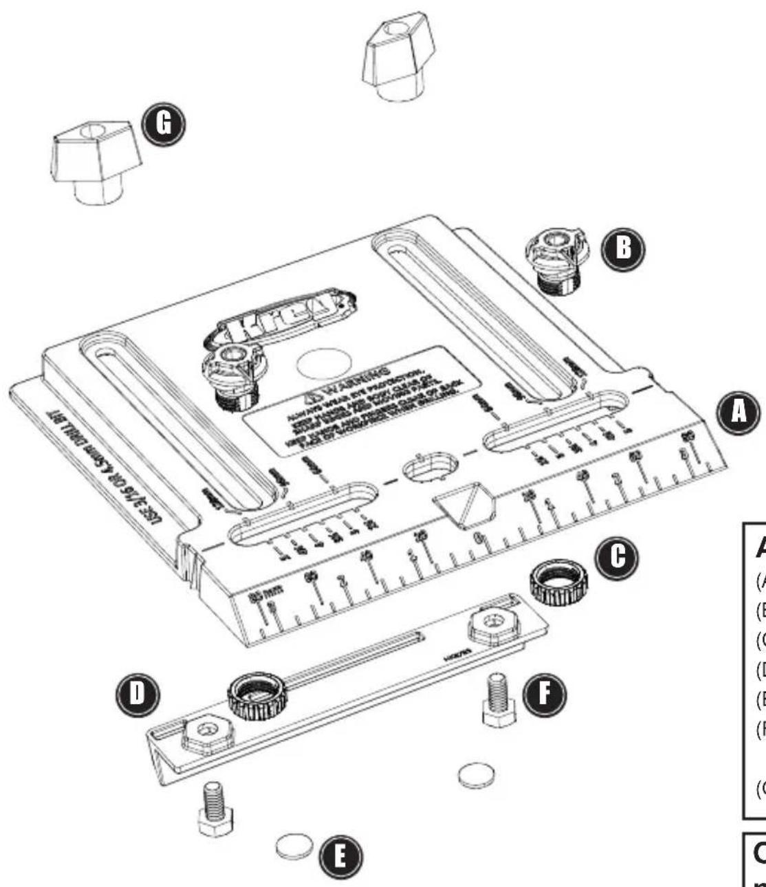 Kreg Cabinet Hardware Jig - Pièces - 1