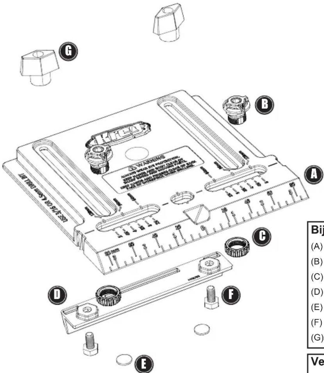 Kreg Cabinet Hardware Jig - Onderdelen - 1