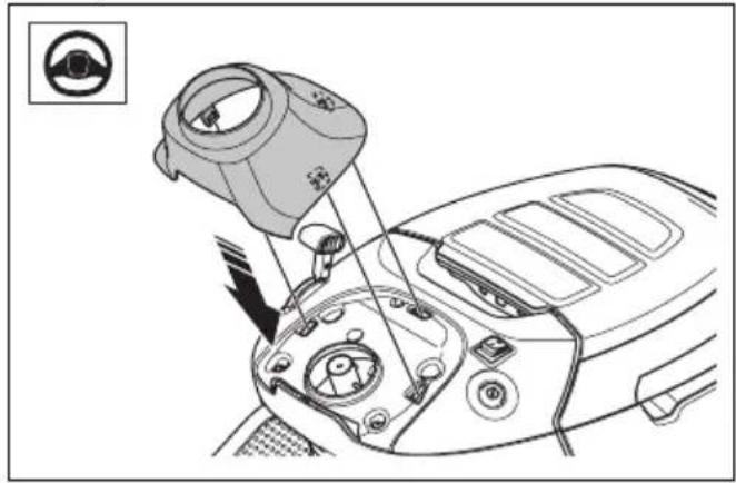 HUSQVARNA TS 114 - Pour installer le volant - 1