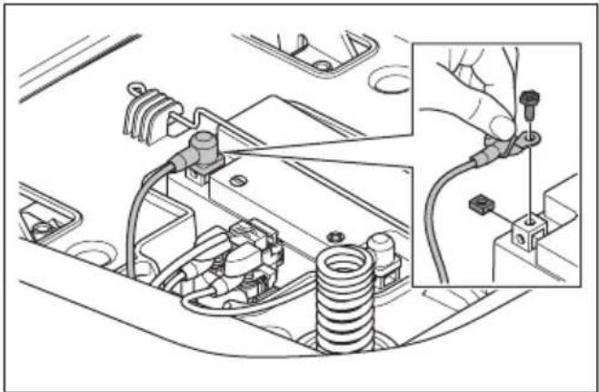 HUSQVARNA TS 114 - Pour brancher la batterie - 2