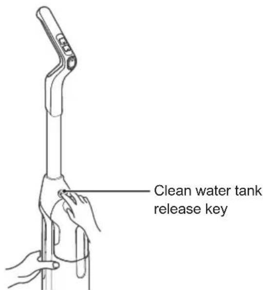 Clean water tank release key