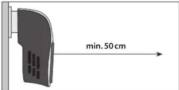 Güde GSH 500 K mini - Nie naleź yumieszczac urzadzenia w bezposrednim sąsiedztwie wanny, pryznica lub basenu. - 2