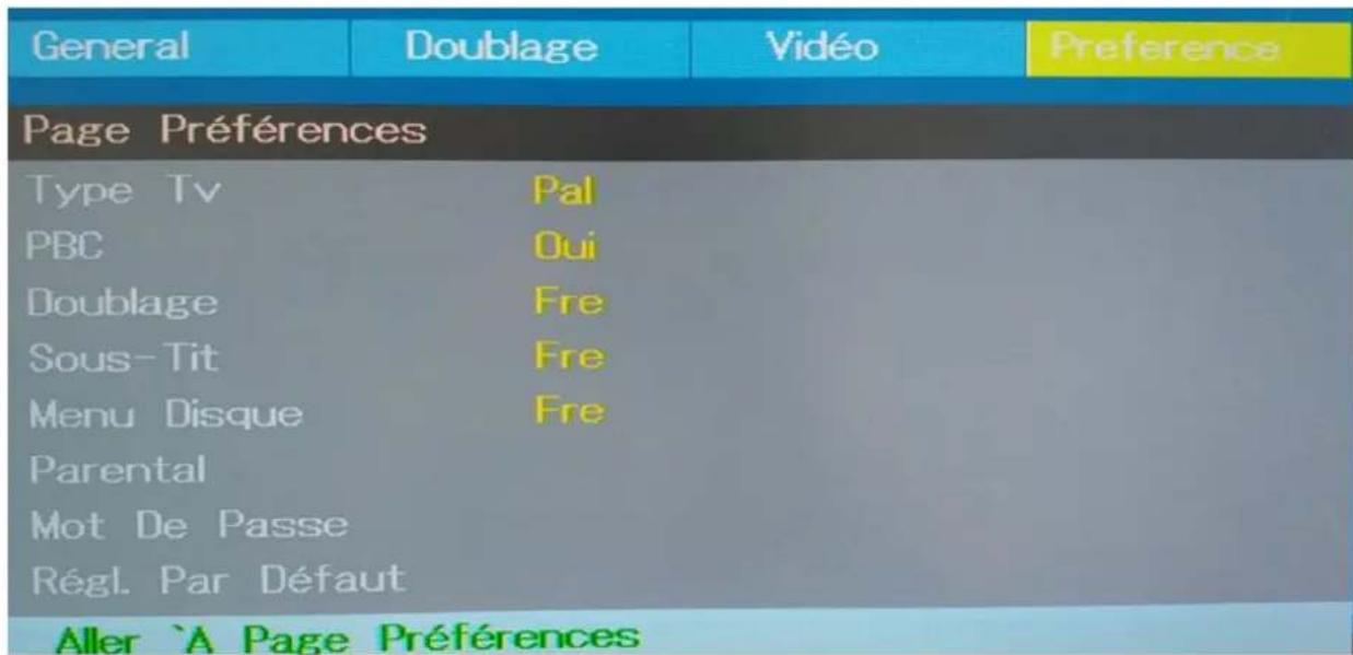 D-JIX Homeplay 10 - Interface de l'onglet préférence - 1