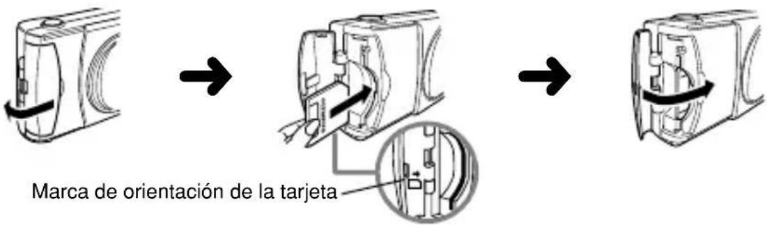 OLYMPUS Camedia D230 - INSERCIÓN DE LA TARJETA SMARTMEDIA - 1