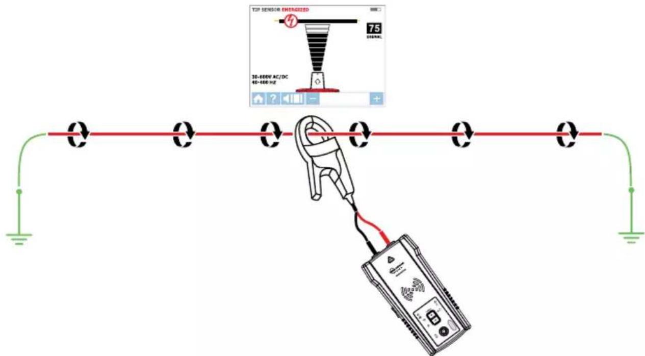Beha-Amprobe AT8020EUR - Tilkobling av signalklemmen - 1