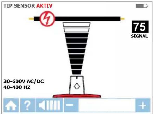 Beha-Amprobe AT8020EUR - b Empfänger AT-8000-RE im spannungsführenden Modus SPITZENSENSOR (TIP SENSOR) verwenden - 1