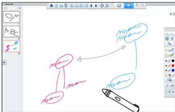 EPSON EB436wi - Dessin sur un arrêté-plan ordinaire (Mode tableau blanc) - 1