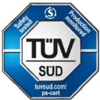 Safety tested Production monitored TÜV SÜD tuvsud.com/ ps-cert