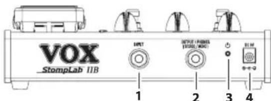 VOX StompLab IIG - Panel posterior - 1