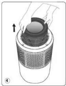 ROWENTA Pure Air City PU2840 - FILTER ZERLEGEN/ZUSAMMENBAUEN - 4