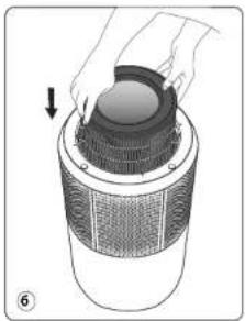 ROWENTA Pure Air City PU2840 - FILTER ZERLEGEN/ZUSAMMENBAUEN - 6
