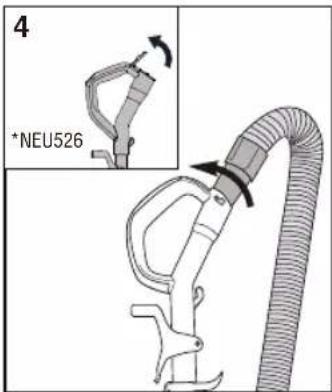 EUREKA FloorRover Dash NEU526C - Utiliser les accessoires avec le manche comme tube de rallonge - 3
