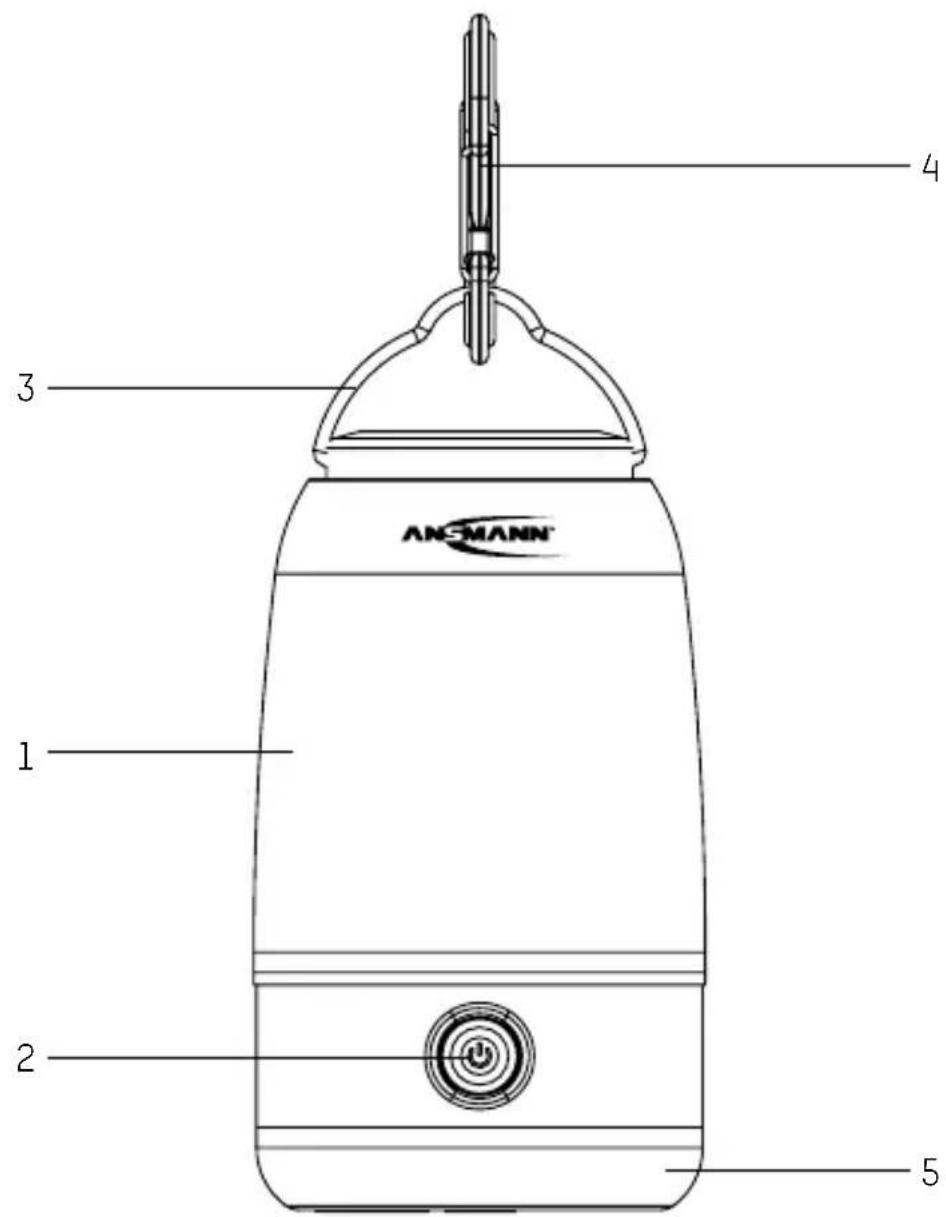 ANSMANN Mini Camping Lantern - MINI CAMPING LATERNE - 1