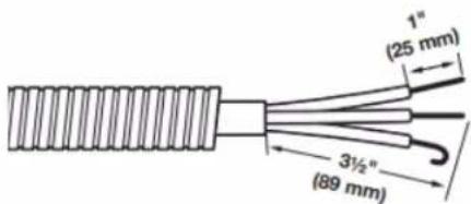 WHIRLPOOL YWED6605MC - Prepare your 3-wire cable for direct connection - 1