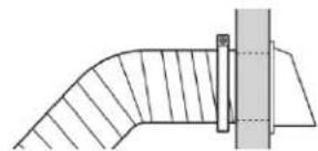 WHIRLPOOL YWED6605MC - Raccorder le conduit d'évacuation au clapet 3. Serrer les raccords - 1