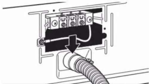 WHIRLPOOL YWED6605MC - Attach direct wire cable to strain relief - 1