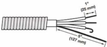 WHIRLPOOL YWED6605MC - Préparer le cable à 4 fils pour un raccordement direct - 1