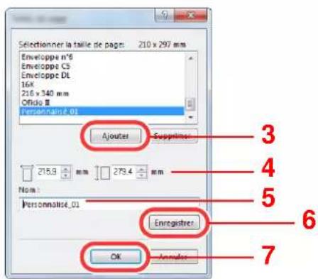 KYOCERA TASKalfa 9002i - Enregistrer le format de papier. - 2