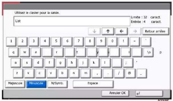 KYOCERA TASKalfa 9002i - Saisie de caractères - 2