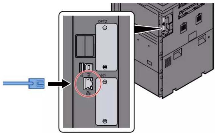 KYOCERA TASKalfa 9002i - Raccorder le cable à la machine. - 2