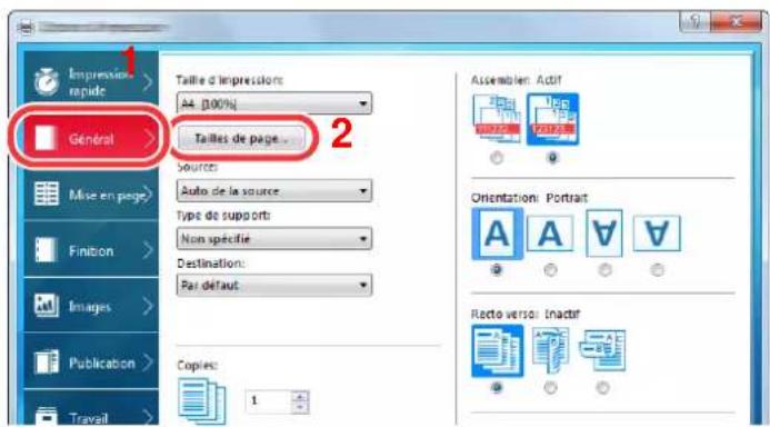 KYOCERA TASKalfa 9002i - Enregistrer le format de papier. - 1