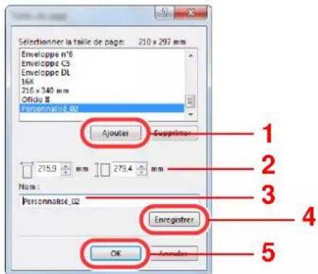 KYOCERA TASKalfa 9002i - Enregistrer le format de papier. - 1
