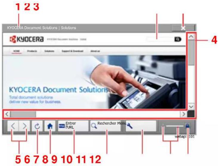 KYOCERA TASKalfa 9002i - Utilisation de l'écran de l'explorateur - 1