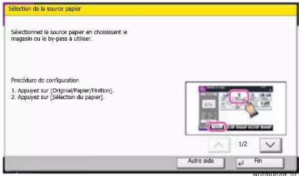 KYOCERA TASKalfa 9002i - Sélectionner [Aide] sur le panneau. - 3