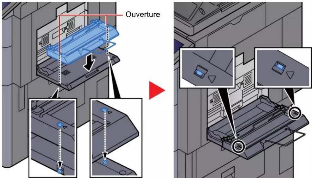 KYOCERA TASKalfa 9002i - Installer le plateau pour banniere. - 2