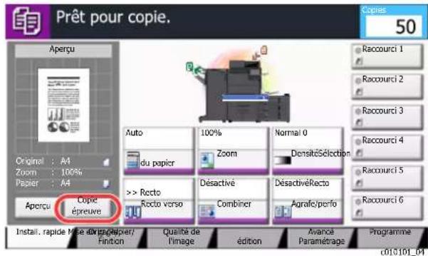 KYOCERA TASKalfa 9002i - Sélectionner [Copie épréuve]. - 1